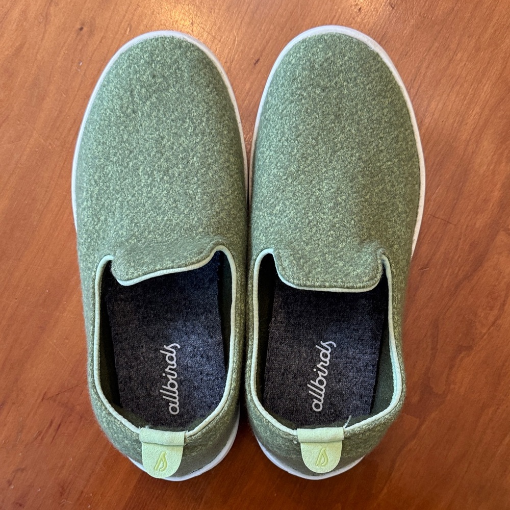 allbirds Kids Green Wool Slip-On Sneakers